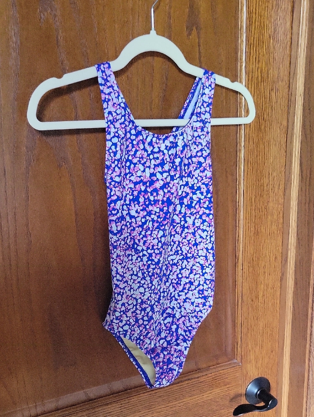 Girls' Lands End Purple  One-Piece Swimsuit